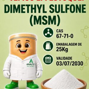 Dimethyl Sulfone ( MSM) - CAS  [67-71-0] - Embalagem com 25Kg