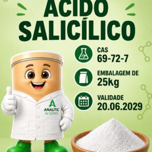 Ácido Salicílico - CAS [69-72-7] Embalagem com 25Kg (Saco Kraft)